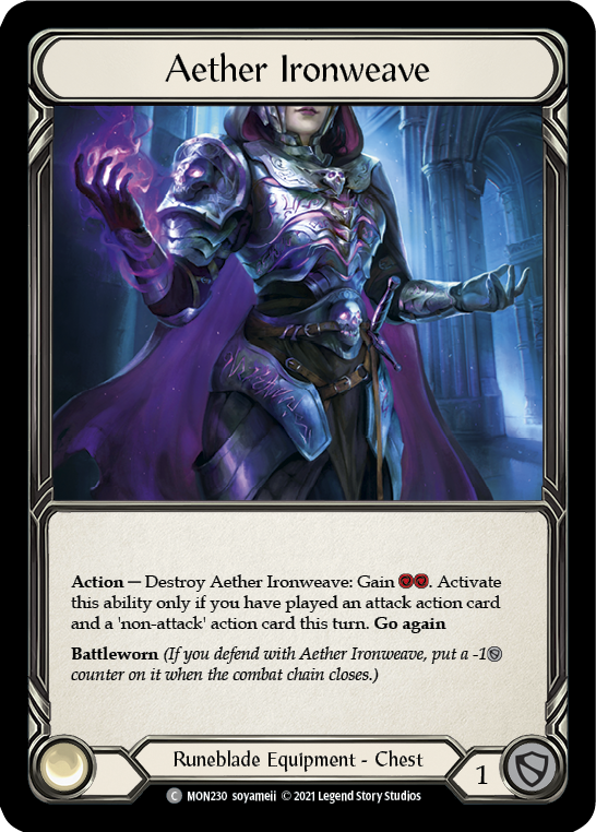 Aether Ironweave (Cold Foil) [MON230-CF] 1st Edition Cold Foil | I Want That Stuff Brandon