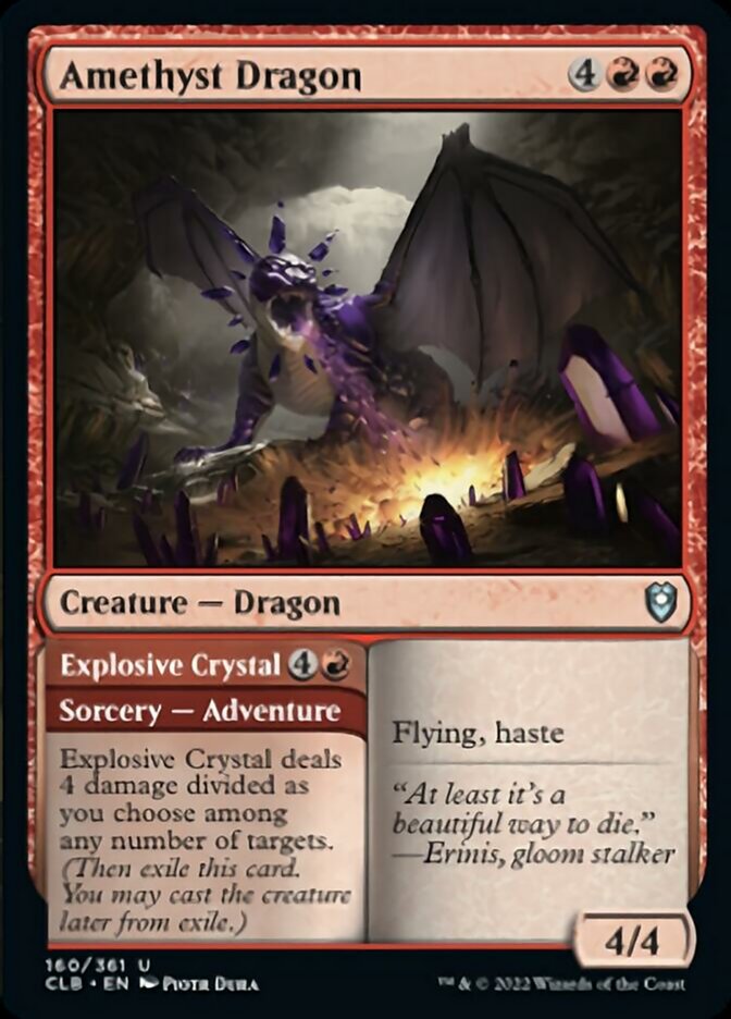 Amethyst Dragon // Explosive Crystal [Commander Legends: Battle for Baldur's Gate] | I Want That Stuff Brandon