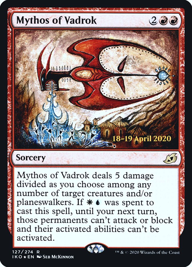 Mythos of Vadrok [Ikoria: Lair of Behemoths Prerelease Promos] | I Want That Stuff Brandon