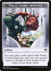 Elf Warrior // Tibalt, Cosmic Impostor Emblem Double-Sided Token [Kaldheim Tokens] | I Want That Stuff Brandon