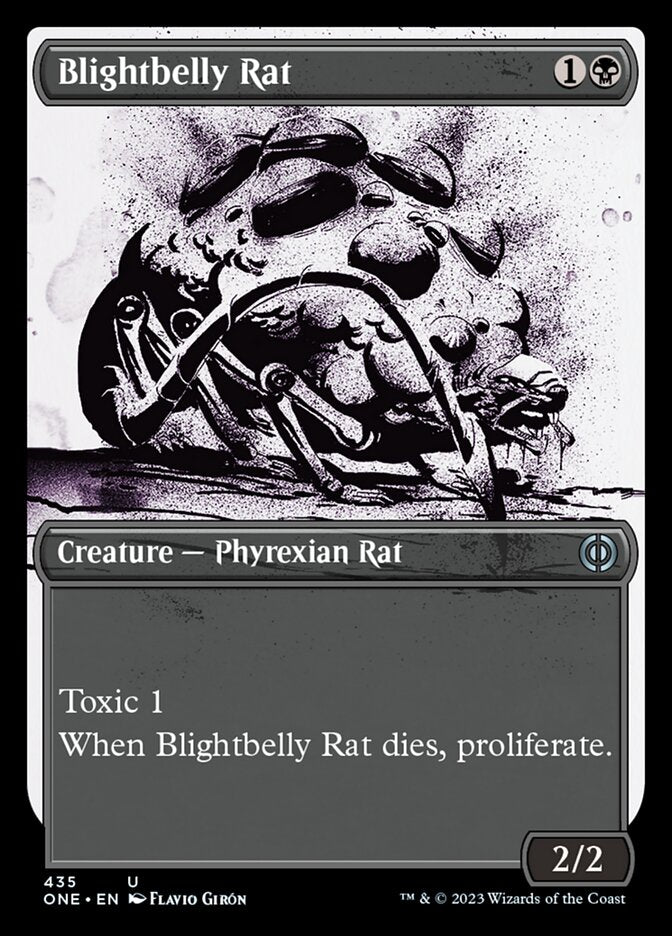 Blightbelly Rat (Showcase Ichor Step-and-Compleat Foil) [Phyrexia: All Will Be One] | I Want That Stuff Brandon