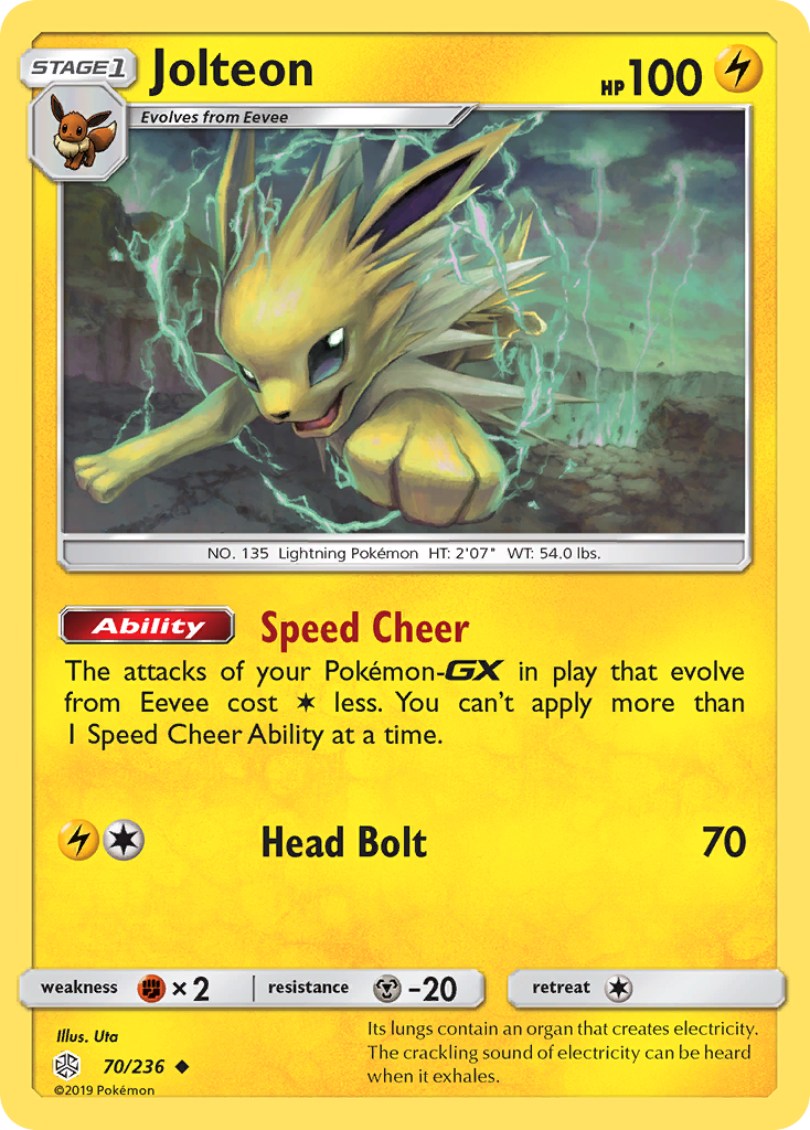 Jolteon (70/236) [Sun & Moon: Cosmic Eclipse] | I Want That Stuff Brandon