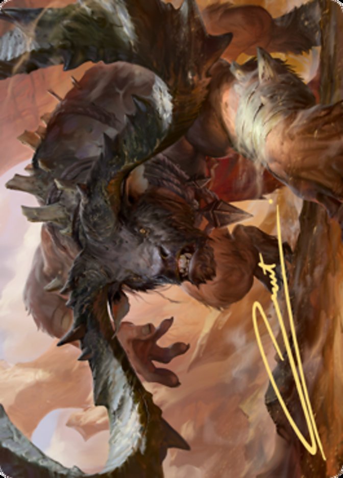 Moraug, Fury of Akoum Art Card (Gold-Stamped Signature) [Zendikar Rising Art Series] | I Want That Stuff Brandon