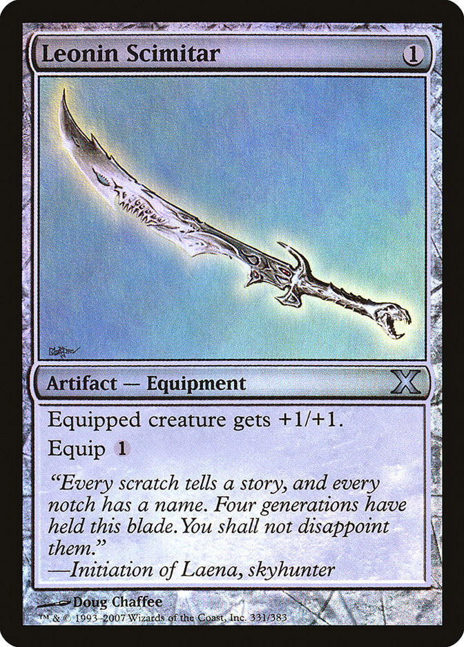 Leonin Scimitar (Premium Foil) [Tenth Edition] | I Want That Stuff Brandon