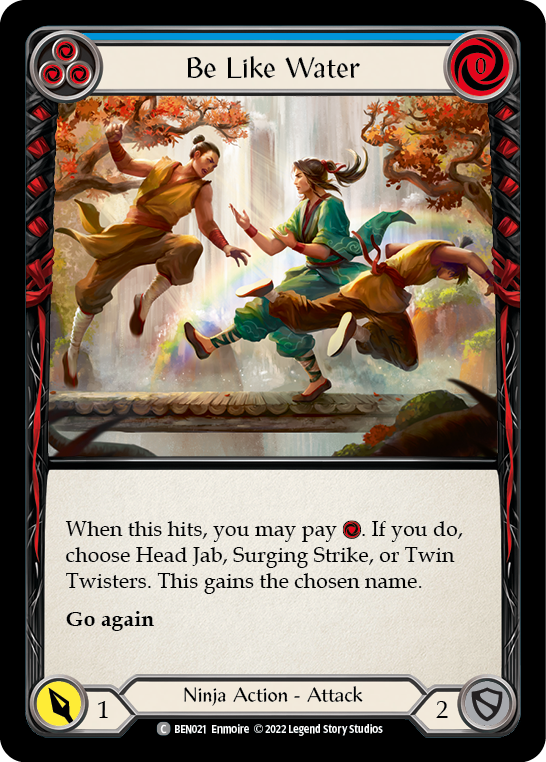 Be Like Water (Blue) [BEN021] (Outsiders Benji Blitz Deck) | I Want That Stuff Brandon