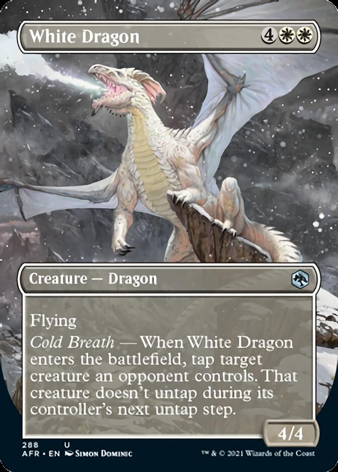 White Dragon (Borderless Alternate Art) [Dungeons & Dragons: Adventures in the Forgotten Realms] | I Want That Stuff Brandon