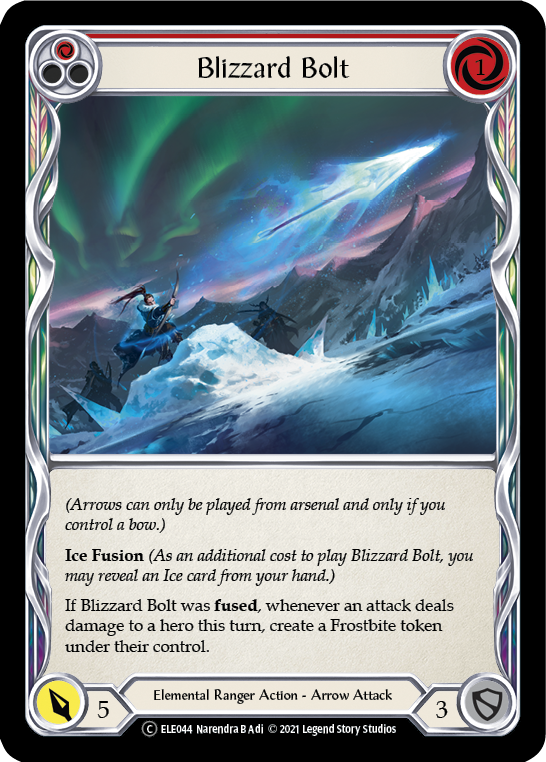 Blizzard Bolt (Red) [U-ELE044] Unlimited Rainbow Foil | I Want That Stuff Brandon