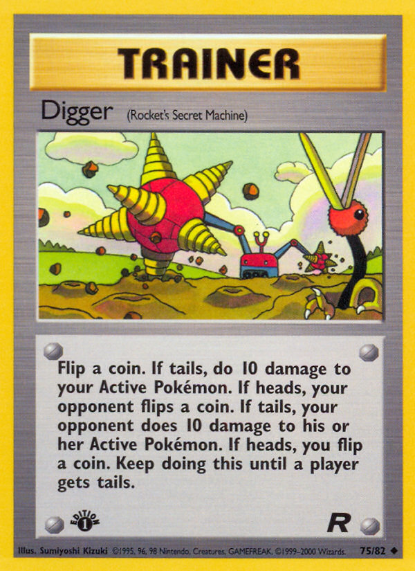 Digger (75/82) [Team Rocket 1st Edition] | I Want That Stuff Brandon