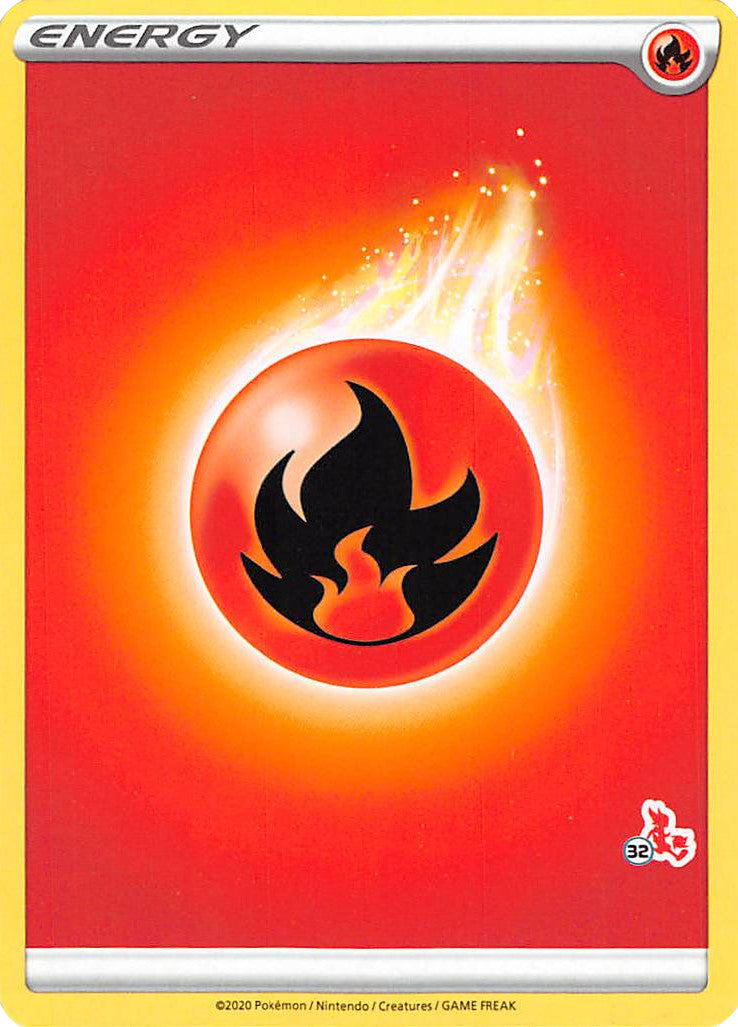 Fire Energy (Cinderace Stamp #32) [Battle Academy 2022] | I Want That Stuff Brandon
