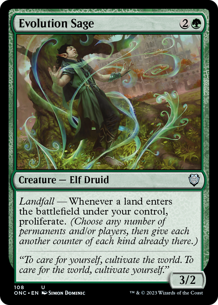 Evolution Sage [Phyrexia: All Will Be One Commander] | I Want That Stuff Brandon