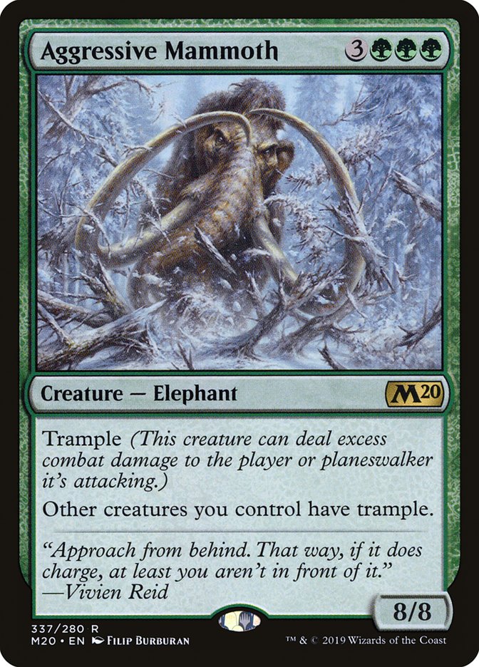 Aggressive Mammoth [Core Set 2020] | I Want That Stuff Brandon