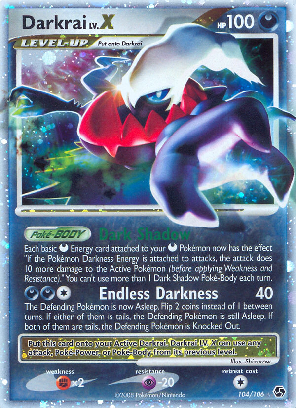 Darkrai LV.X (104/106) [Diamond & Pearl: Great Encounters] | I Want That Stuff Brandon