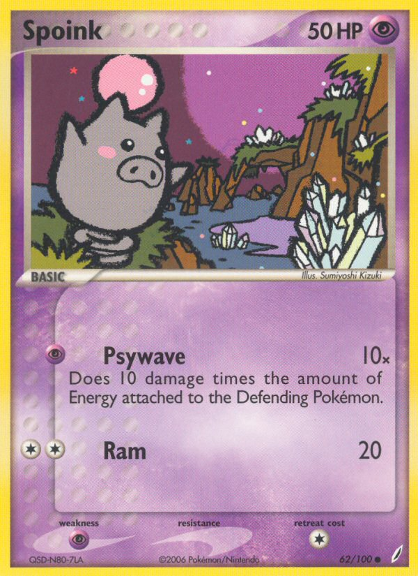 Spoink (62/100) [EX: Crystal Guardians] | I Want That Stuff Brandon