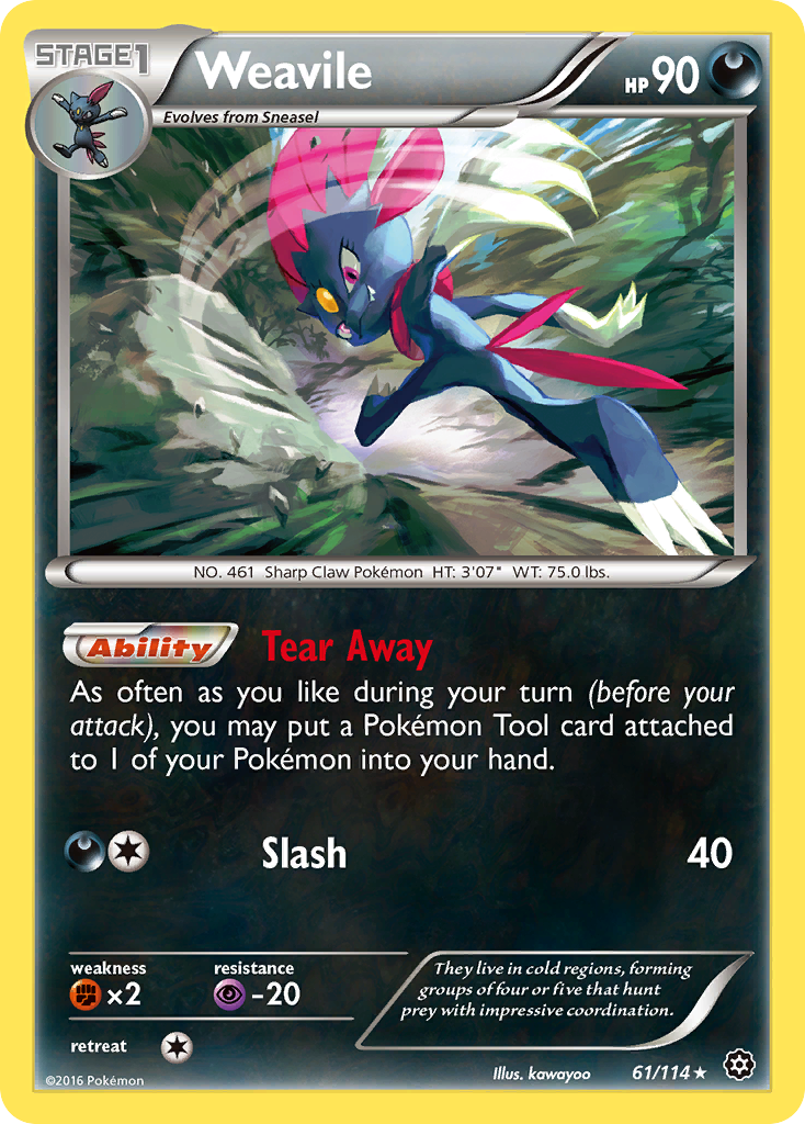 Weavile (61/114) [XY: Steam Siege] | I Want That Stuff Brandon