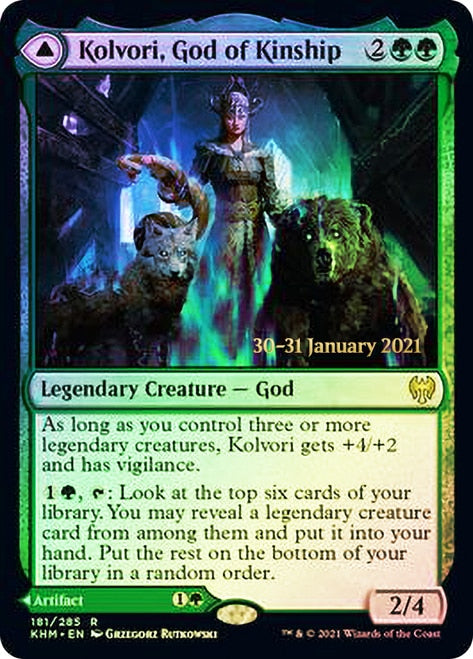 Kolvori, God of Kinship // The Ringhart Crest [Kaldheim Prerelease Promos] | I Want That Stuff Brandon