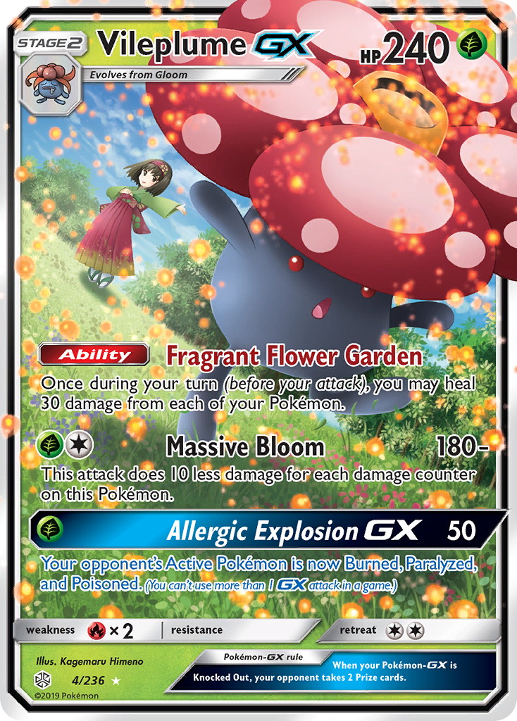 Vileplume GX (4/236) [Sun & Moon: Cosmic Eclipse] | I Want That Stuff Brandon