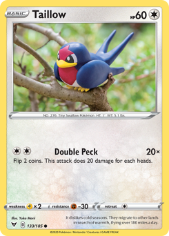Taillow (133/185) [Sword & Shield: Vivid Voltage] | I Want That Stuff Brandon
