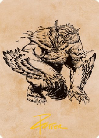 Owlbear (Showcase) Art Card (Gold-Stamped Signature) [Dungeons & Dragons: Adventures in the Forgotten Realms Art Series] | I Want That Stuff Brandon