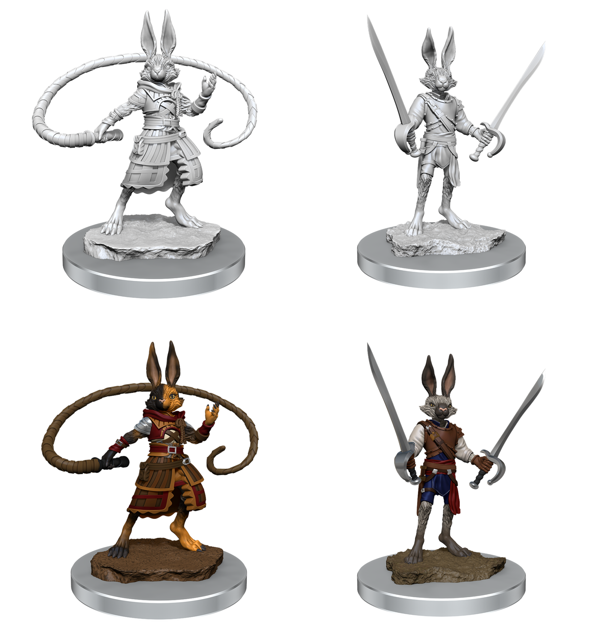 Nolzur's Marvelous Primed Harengon Rogues Miniature | I Want That Stuff Brandon