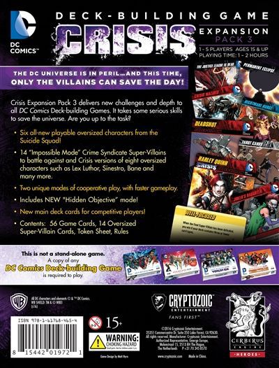 DC Comics Deck-Building Game: Crisis Expansion Pack 3 | I Want That Stuff Brandon