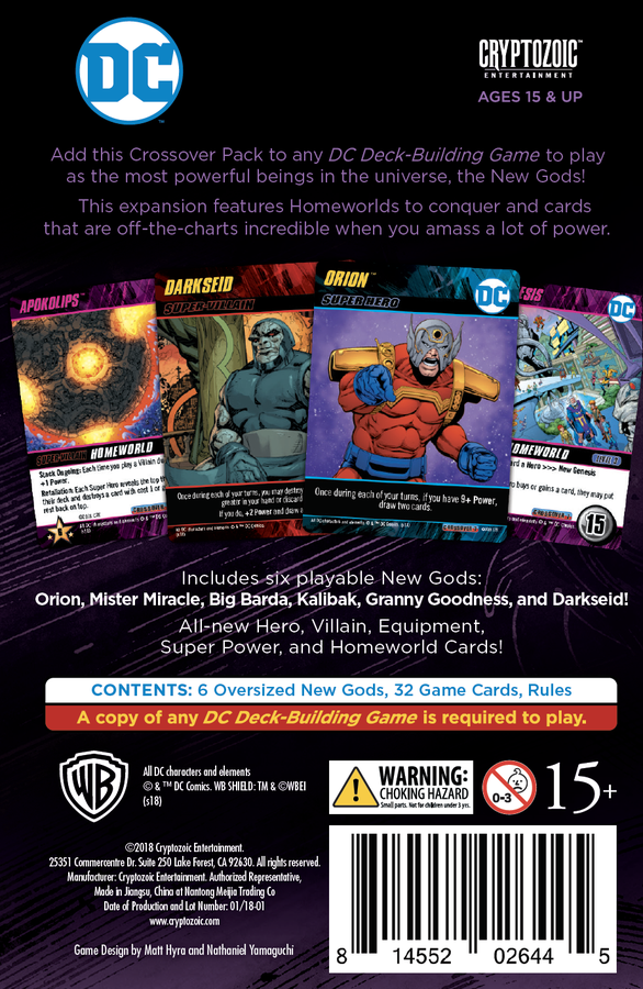 DC Comics Deck-Building Game: Crossover Pack 7 – New Gods | I Want That Stuff Brandon